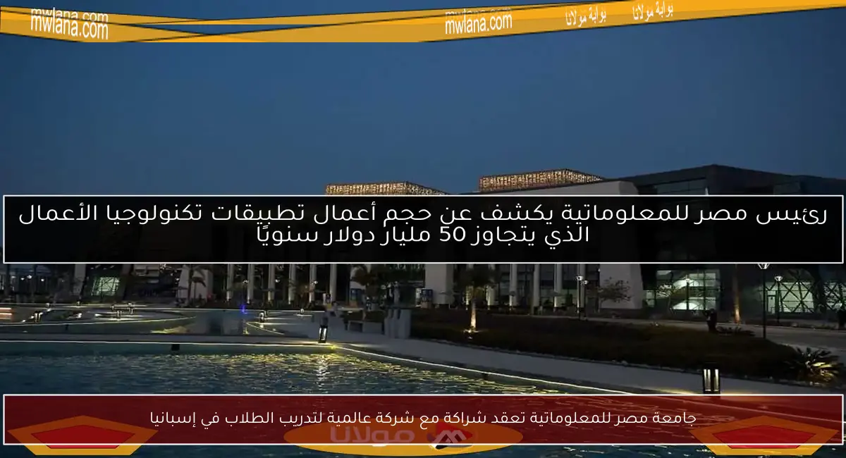 جامعة مصر للمعلوماتية تعقد شراكة مع شركة عالمية لتدريب الطلاب في إسبانيا