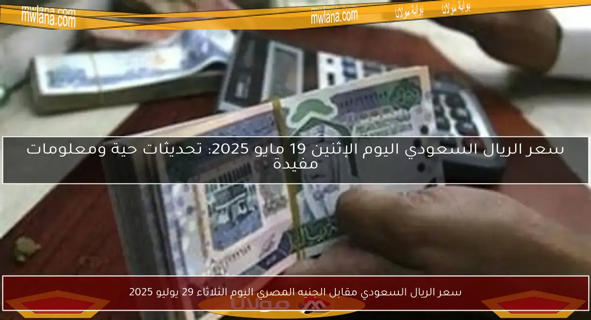 سعر الريال السعودي مقابل الجنيه المصري اليوم الثلاثاء 29 يوليو 2025