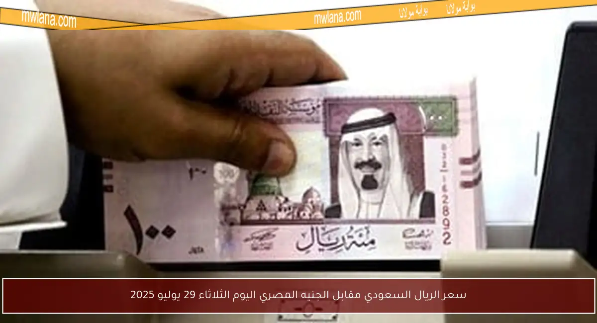 سعر الريال السعودي مقابل الجنيه المصري اليوم الثلاثاء 29 يوليو 2025