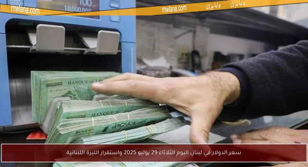سعر الدولار في لبنان اليوم الثلاثاء 29 يوليو 2025 واستقرار الليرة اللبنانية