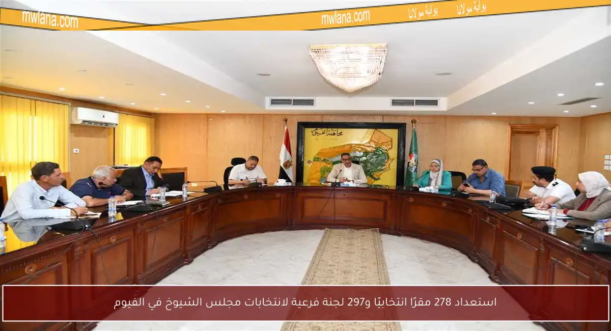 استعداد 278 مقرًا انتخابيًا و297 لجنة فرعية لانتخابات مجلس الشيوخ في الفيوم