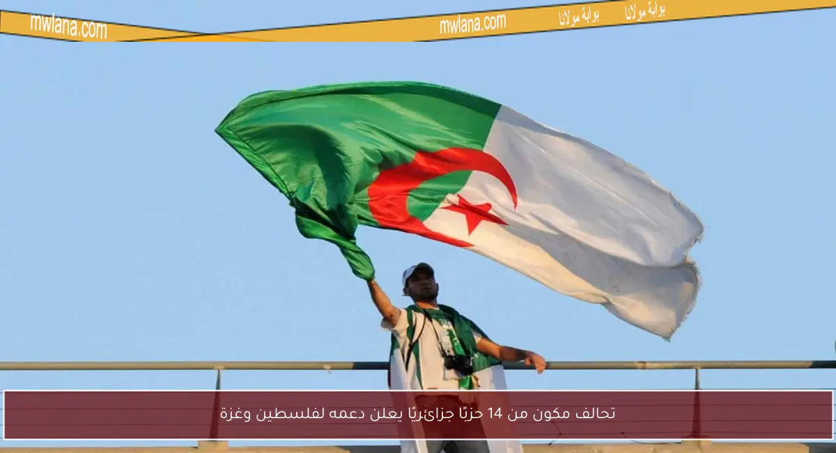تحالف مكون من 14 حزبًا جزائريًا يعلن دعمه لفلسطين وغزة