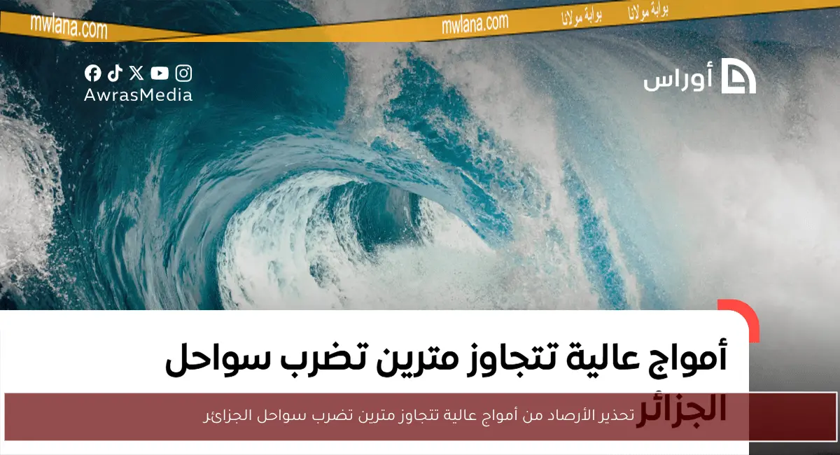 تحذير الأرصاد من أمواج عالية تتجاوز مترين تضرب سواحل الجزائر