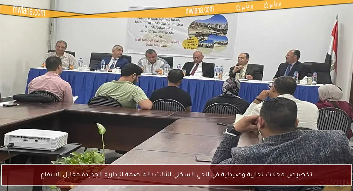 تخصيص محلات تجارية وصيدلية في الحي السكني الثالث بالعاصمة الإدارية الجديدة مقابل الانتفاع