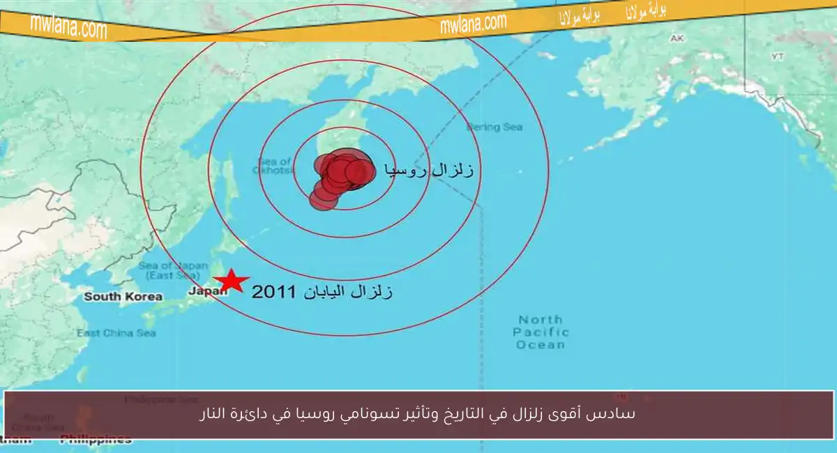 سادس أقوى زلزال في التاريخ وتأثير تسونامي روسيا في دائرة النار