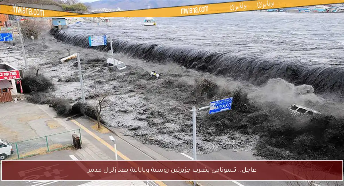 عاجل.. تسونامي يضرب جزيرتين روسية ويابانية بعد زلزال مدمر