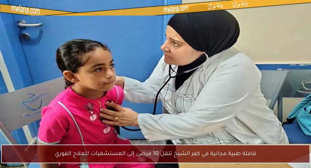 قافلة طبية مجانية في كفر الشيخ تنقل 10 مرضى إلى المستشفيات للعلاج الفوري