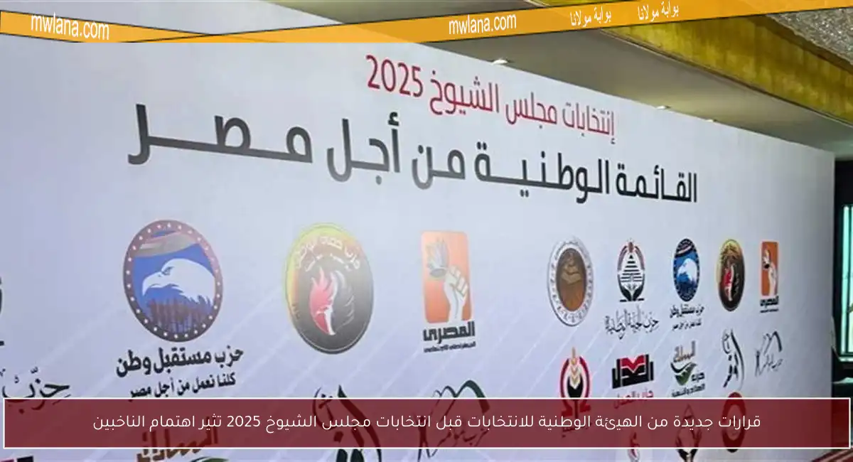 قرارات جديدة من الهيئة الوطنية للانتخابات قبل انتخابات مجلس الشيوخ 2025 تثير اهتمام الناخبين
