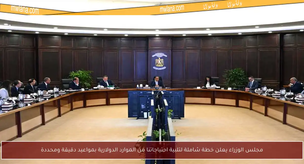 مجلس الوزراء يعلن خطة شاملة لتلبية احتياجاتنا من الموارد الدولارية بمواعيد دقيقة ومحددة