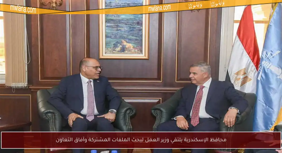 محافظ الإسكندرية يلتقي وزير العمل لبحث الملفات المشتركة وآفاق التعاون