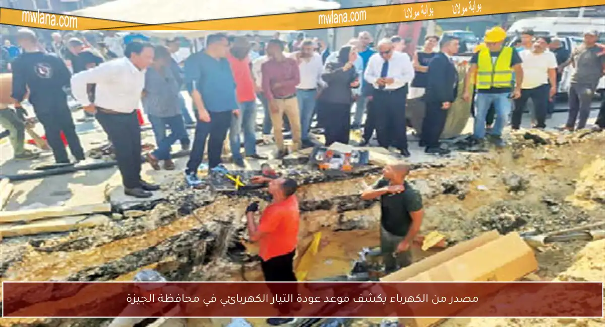 مصدر من الكهرباء يكشف موعد عودة التيار الكهربائي في محافظة الجيزة