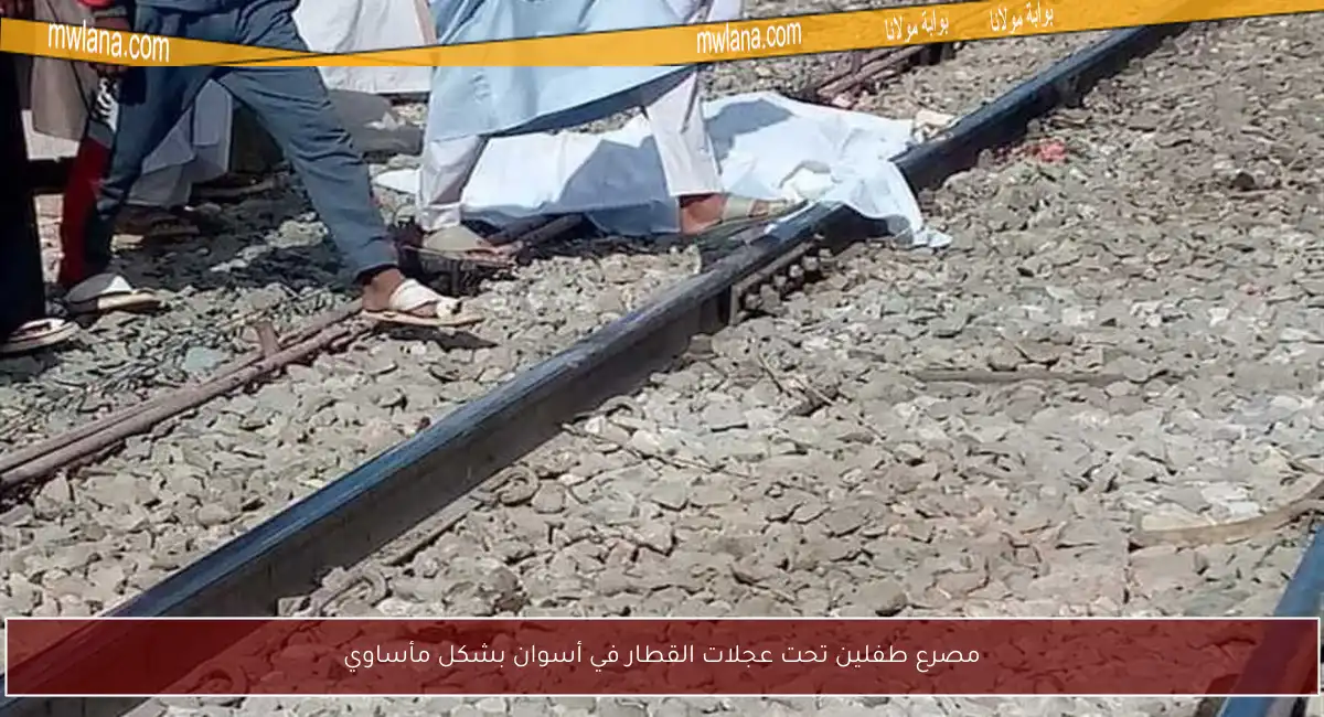مصرع طفلين تحت عجلات القطار في أسوان بشكل مأساوي
