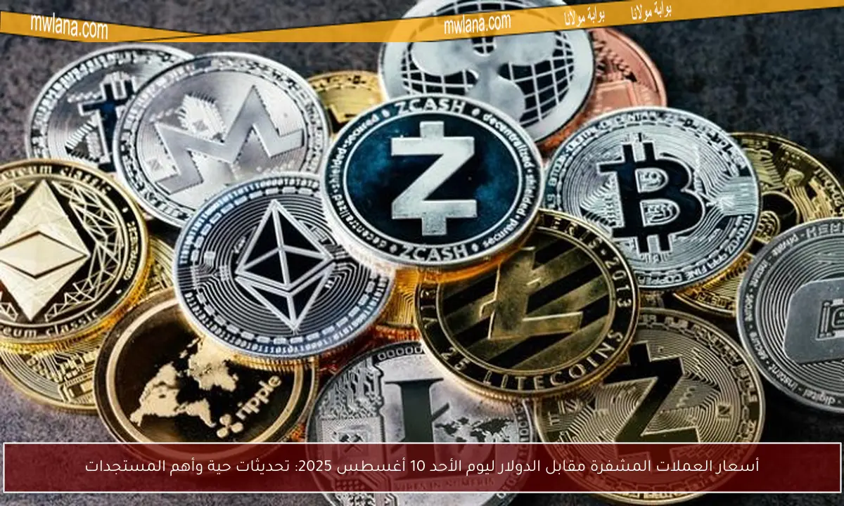 أسعار العملات المشفرة مقابل الدولار ليوم الأحد 10 أغسطس 2025: تحديثات حية وأهم المستجدات