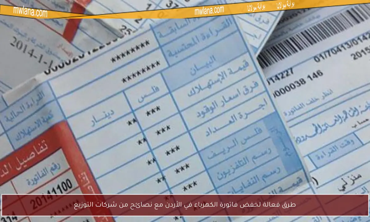 طرق فعالة لخفض فاتورة الكهرباء في الأردن مع نصائح من شركات التوزيع