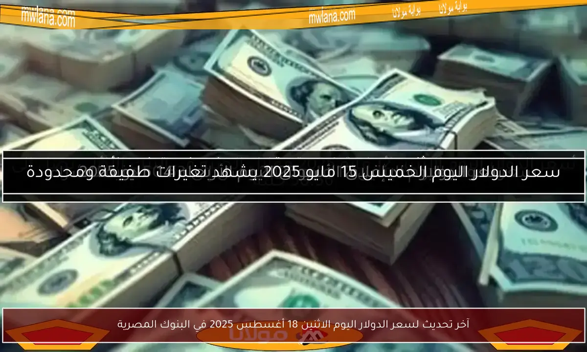 آخر تحديث لسعر الدولار اليوم الاثنين 18 أغسطس 2025 في البنوك المصرية