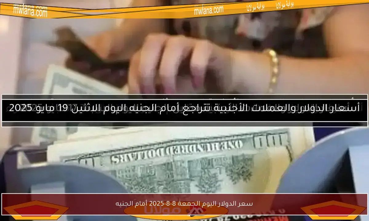 سعر الدولار اليوم الجمعة 8-8-2025 أمام الجنيه