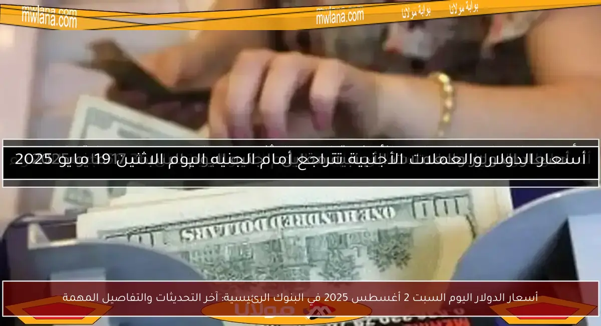أسعار الدولار اليوم السبت 2 أغسطس 2025 في البنوك الرئيسية: آخر التحديثات والتفاصيل المهمة