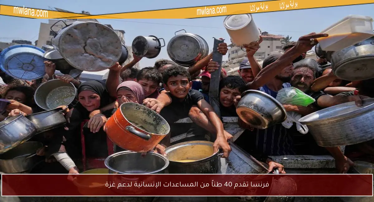 فرنسا تقدم 40 طناً من المساعدات الإنسانية لدعم غزة