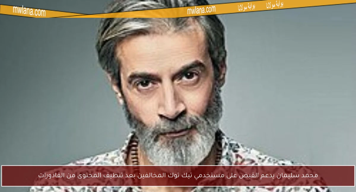 محمد سليمان يدعم القبض على مستخدمي تيك توك المخالفين بعد تنظيف المحتوى من القاذورات