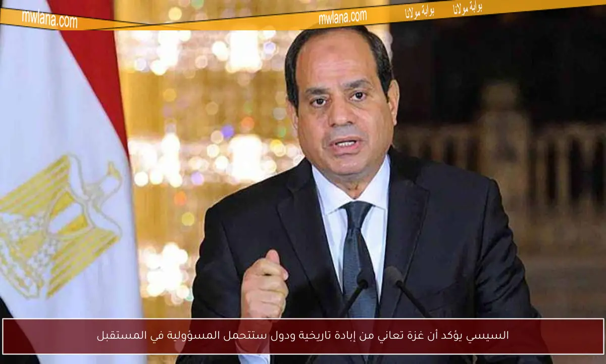 السيسي يؤكد أن غزة تعاني من إبادة تاريخية ودول ستتحمل المسؤولية في المستقبل