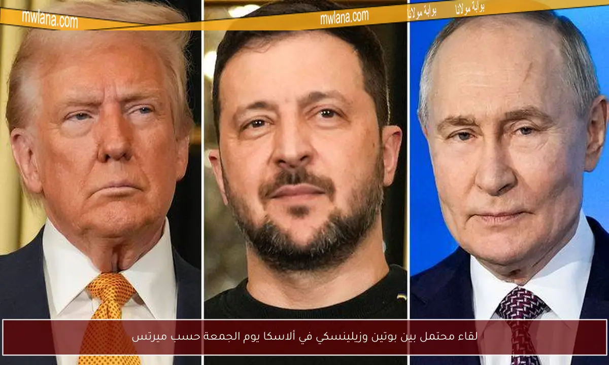 لقاء محتمل بين بوتين وزيلينسكي في ألاسكا يوم الجمعة حسب ميرتس