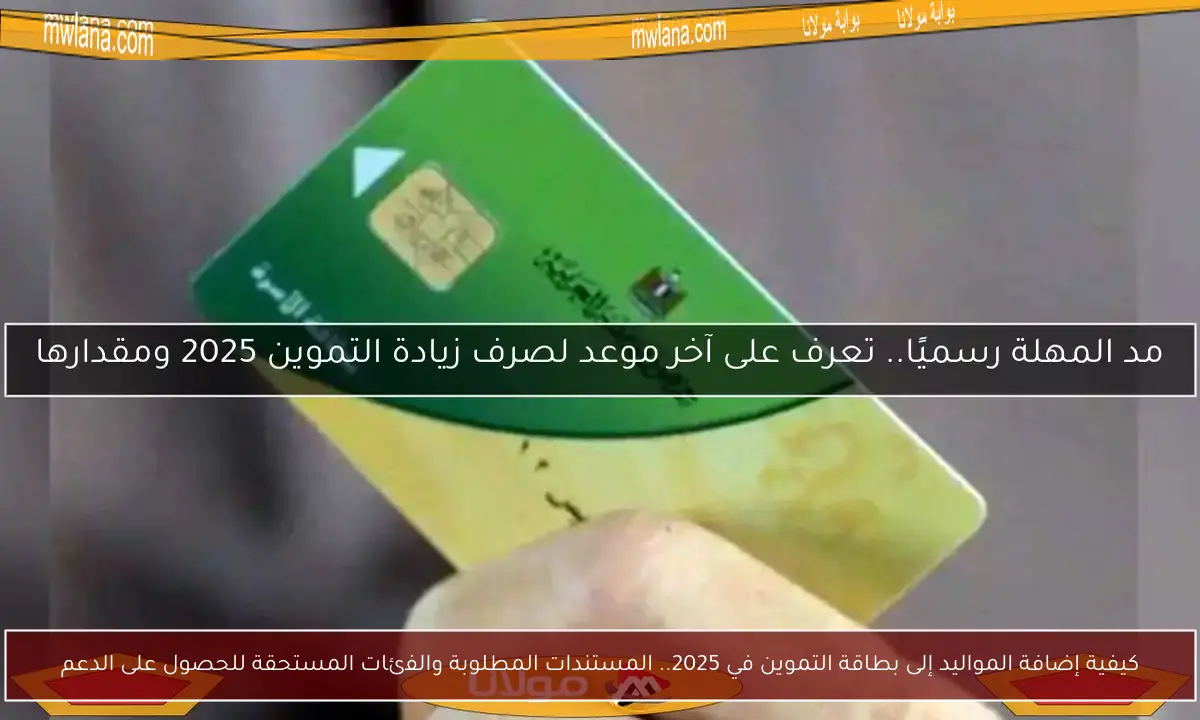 كيفية إضافة المواليد إلى بطاقة التموين في 2025.. المستندات المطلوبة والفئات المستحقة للحصول على الدعم