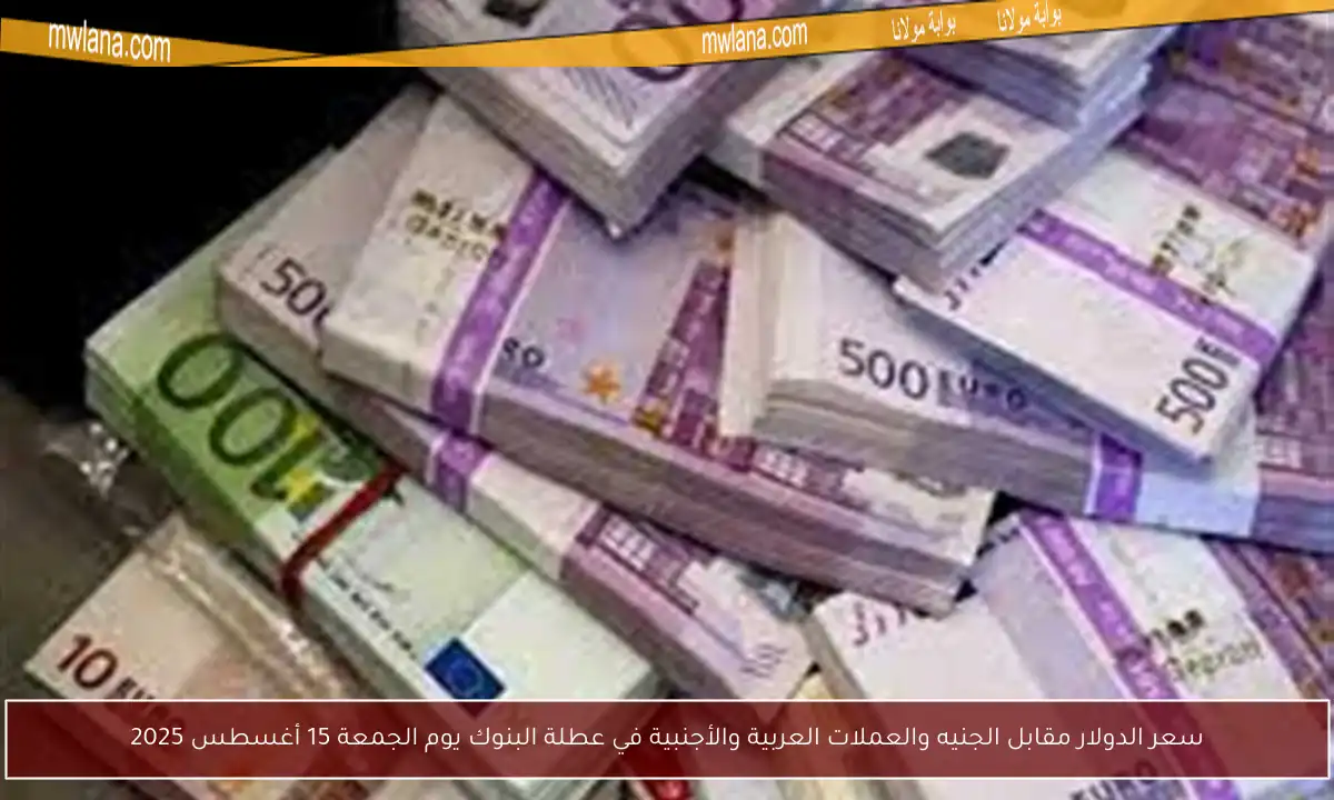 سعر الدولار مقابل الجنيه والعملات العربية والأجنبية في عطلة البنوك يوم الجمعة 15 أغسطس 2025