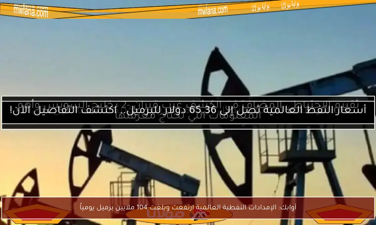 أوابك: الإمدادات النفطية العالمية ارتفعت وبلغت 104 ملايين برميل يومياً