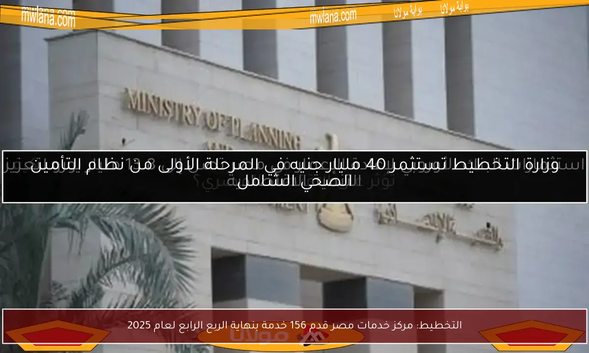 التخطيط: مركز خدمات مصر قدم 156 خدمة بنهاية الربع الرابع لعام 2025