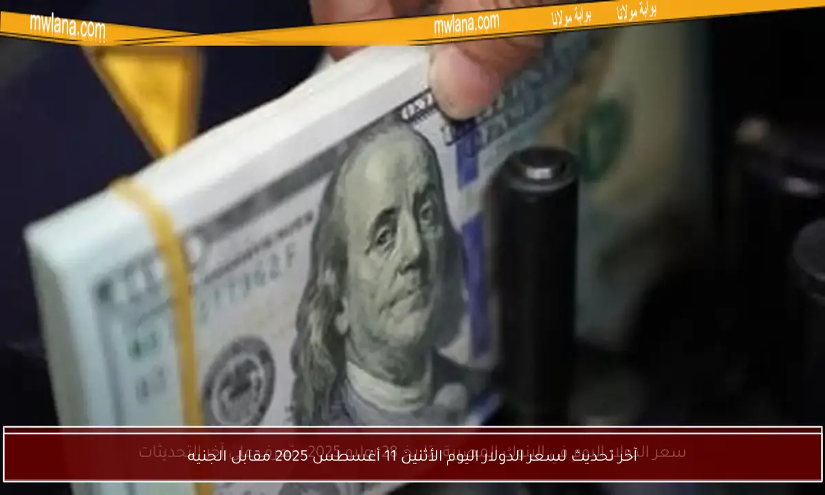 آخر تحديث لسعر الدولار اليوم الأثنين 11 أغسطس 2025 مقابل الجنيه