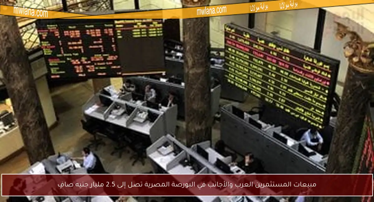 مبيعات المستثمرين العرب والأجانب في البورصة المصرية تصل إلى 2.5 مليار جنيه صافٍ