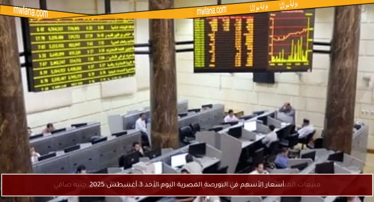 أسعار الأسهم في البورصة المصرية اليوم الأحد 3 أغسطس 2025