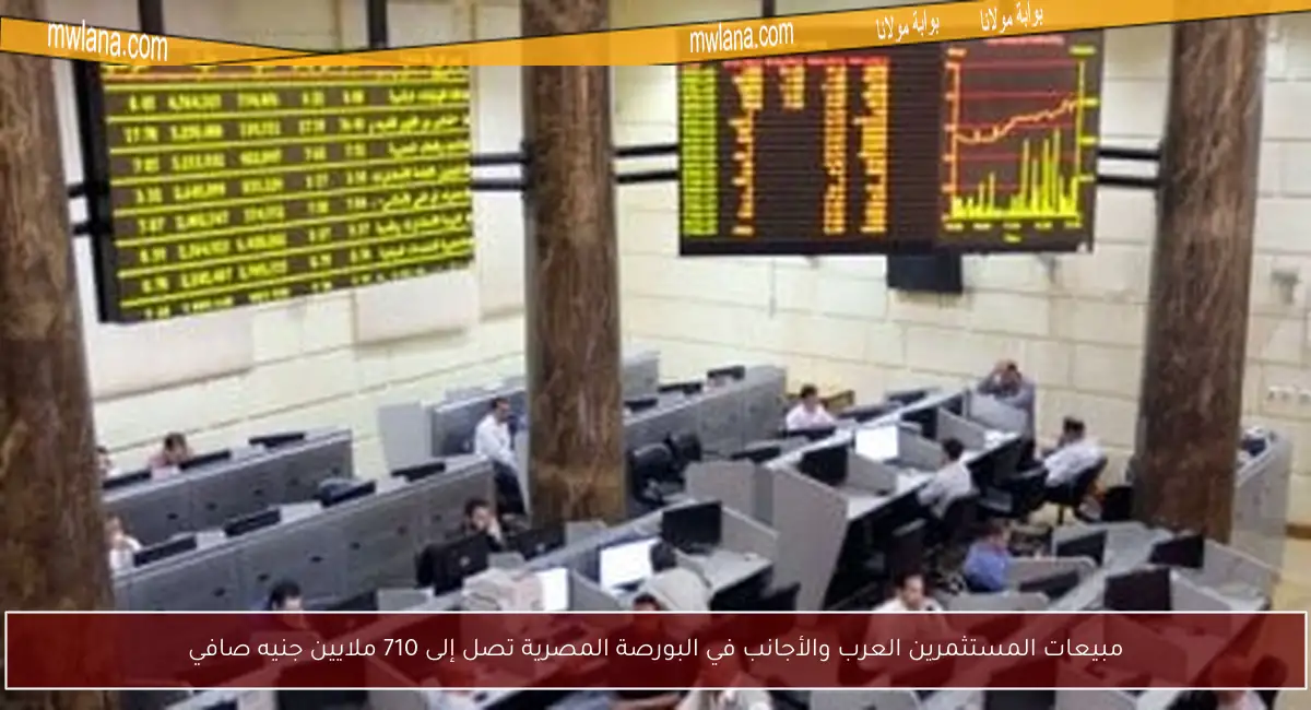 مبيعات المستثمرين العرب والأجانب في البورصة المصرية تصل إلى 710 ملايين جنيه صافي