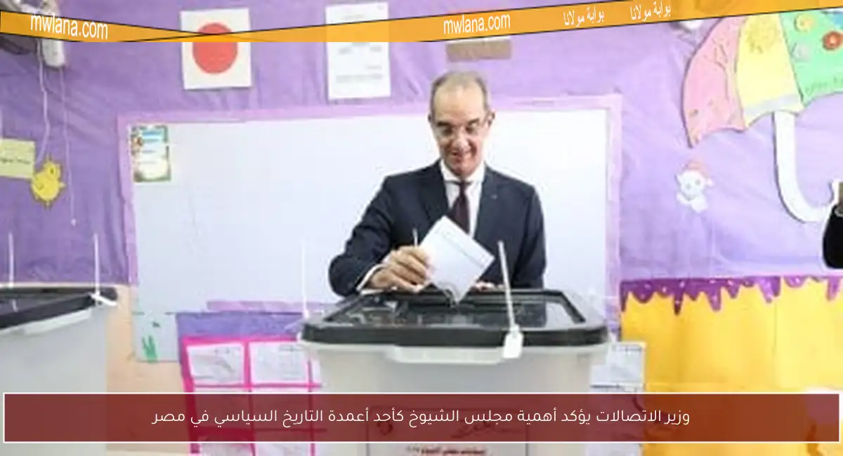 وزير الاتصالات يؤكد أهمية مجلس الشيوخ كأحد أعمدة التاريخ السياسي في مصر