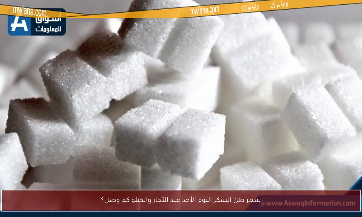 سعر طن السكر اليوم الأحد عند التجار والكيلو كم وصل؟