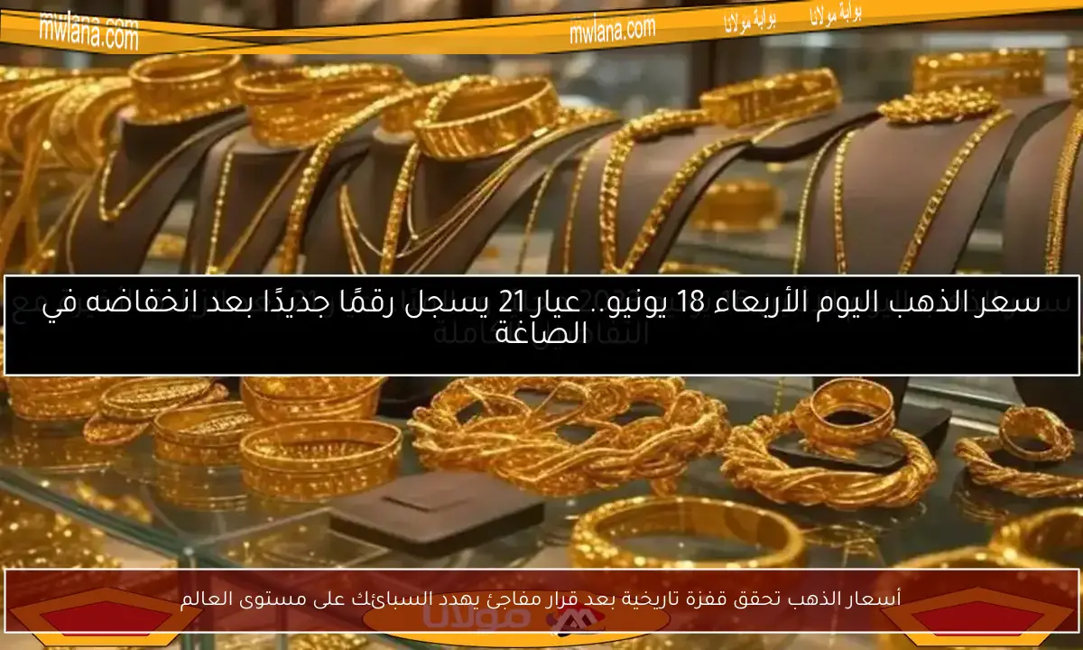 أسعار الذهب تحقق قفزة تاريخية بعد قرار مفاجئ يهدد السبائك على مستوى العالم