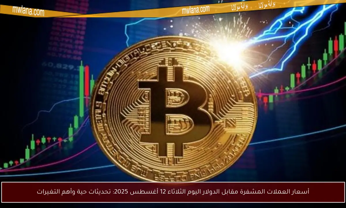 أسعار العملات المشفرة مقابل الدولار اليوم الثلاثاء 12 أغسطس 2025: تحديثات حية وأهم التغيرات