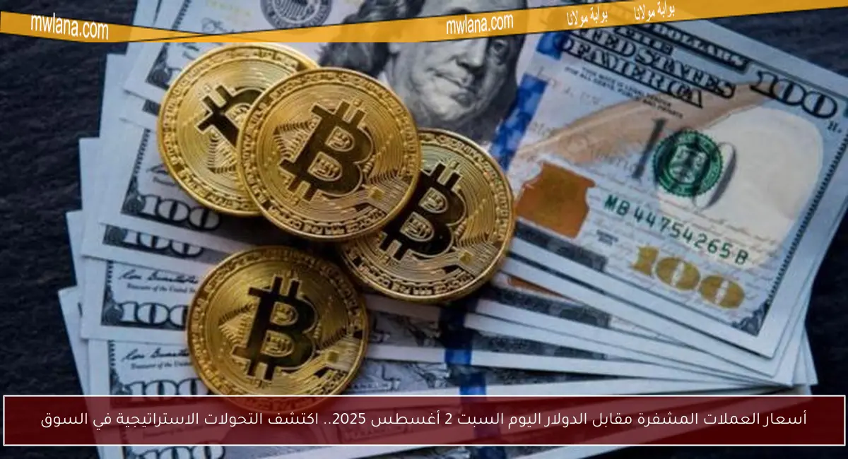 أسعار العملات المشفرة مقابل الدولار اليوم السبت 2 أغسطس 2025.. اكتشف التحولات الاستراتيجية في السوق