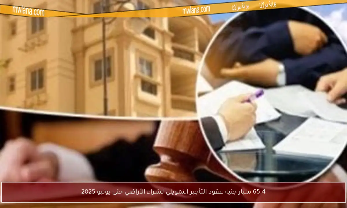 65.4 مليار جنيه عقود التأجير التمويلي لشراء الأراضي حتى يونيو 2025