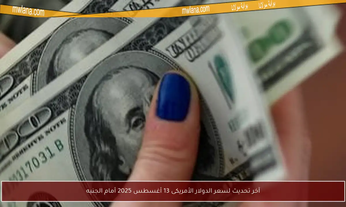 آخر تحديث لسعر الدولار الأمريكى 13 أغسطس 2025 أمام الجنيه