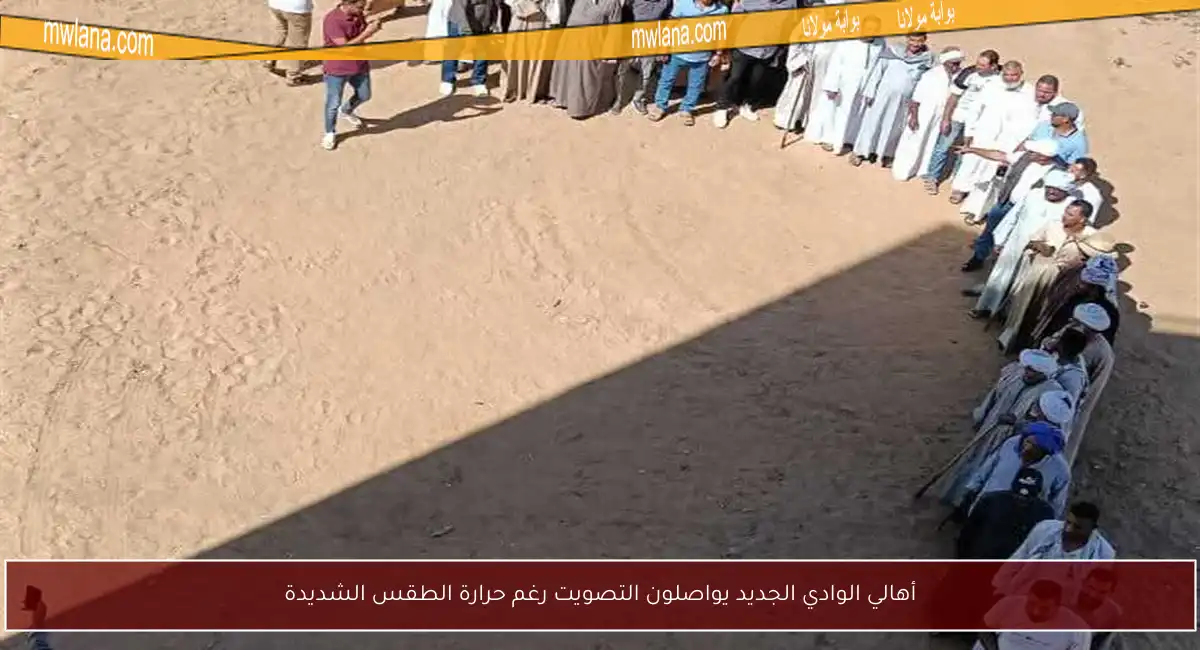 أهالي الوادي الجديد يواصلون التصويت رغم حرارة الطقس الشديدة
