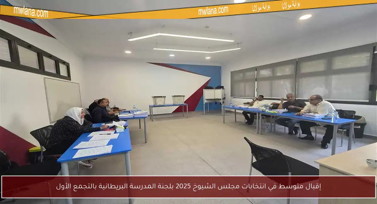 إقبال متوسط في انتخابات مجلس الشيوخ 2025 بلجنة المدرسة البريطانية بالتجمع الأول