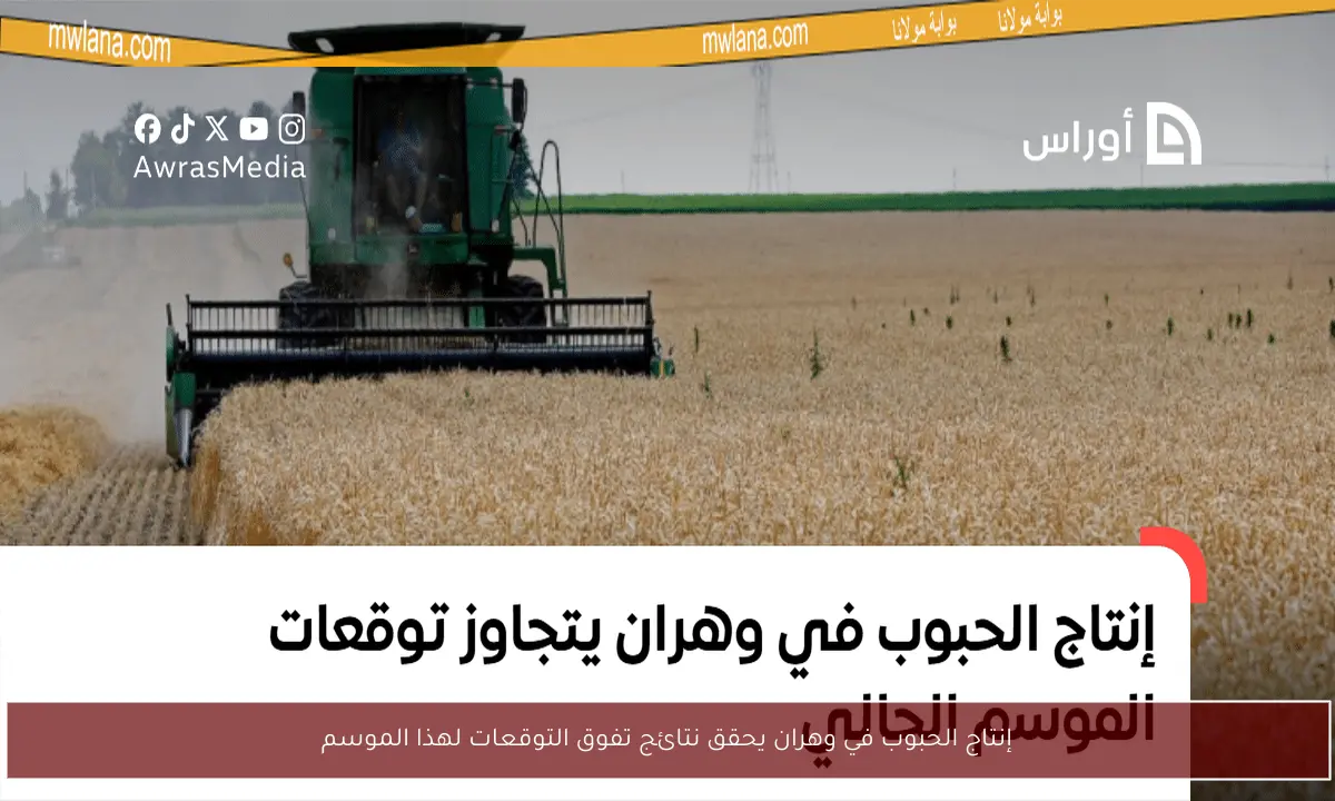 إنتاج الحبوب في وهران يحقق نتائج تفوق التوقعات لهذا الموسم