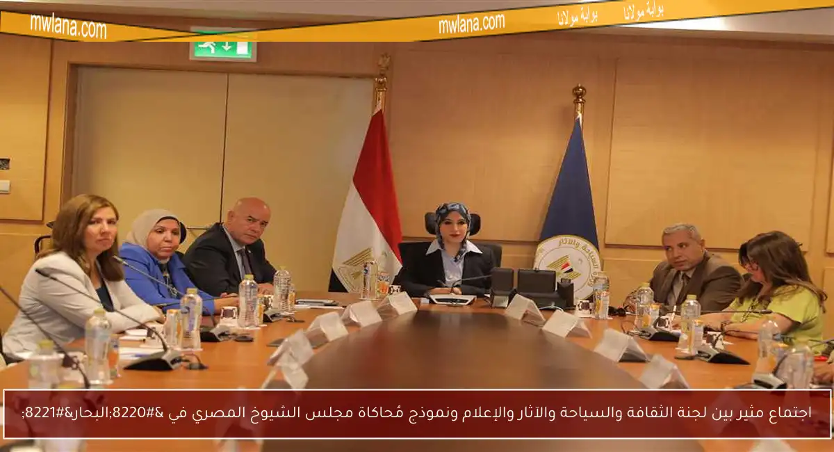 اجتماع مثير بين لجنة الثقافة والسياحة والآثار والإعلام ونموذج مُحاكاة مجلس الشيوخ المصري في “البحار”