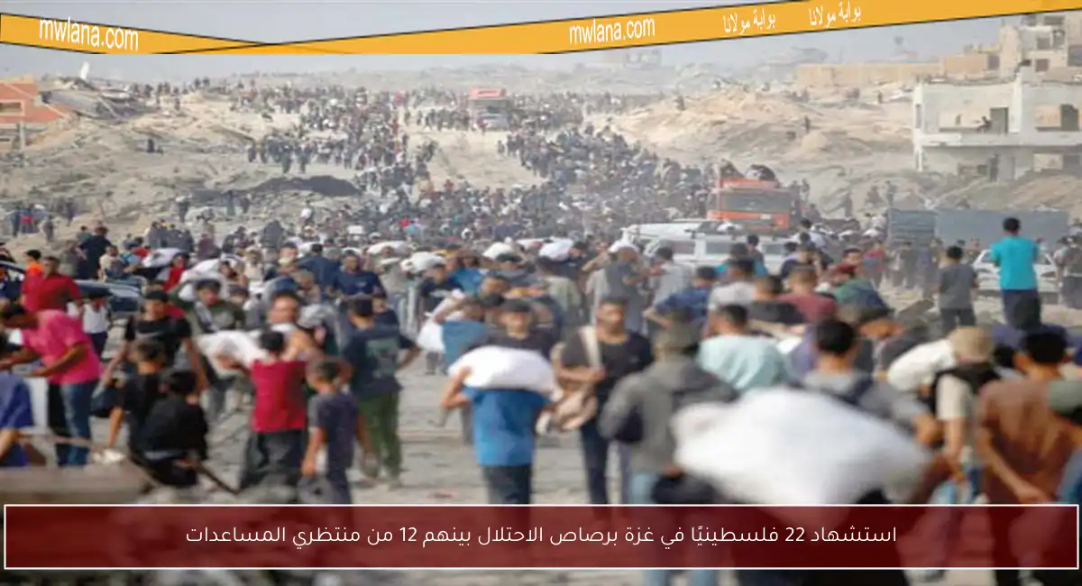 استشهاد 22 فلسطينيًا في غزة برصاص الاحتلال بينهم 12 من منتظري المساعدات