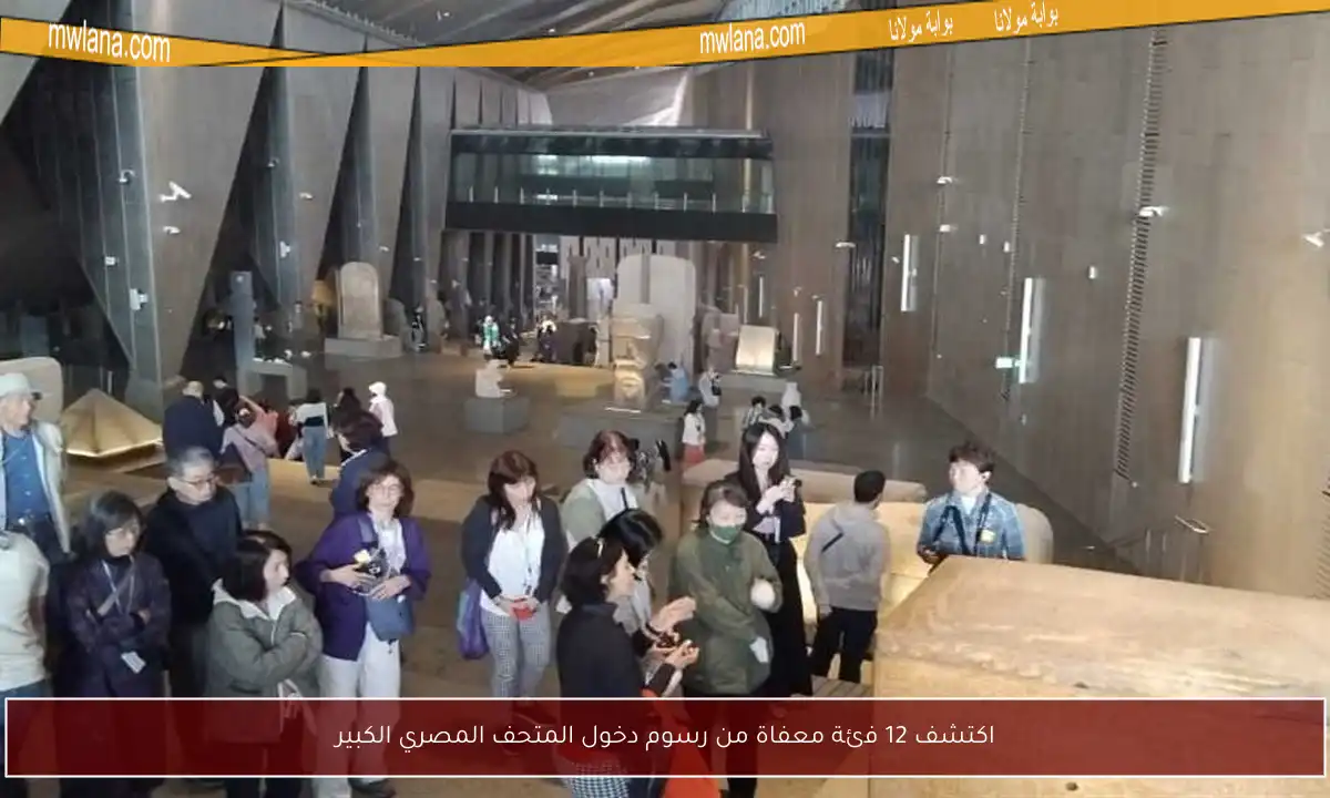 اكتشف 12 فئة معفاة من رسوم دخول المتحف المصري الكبير