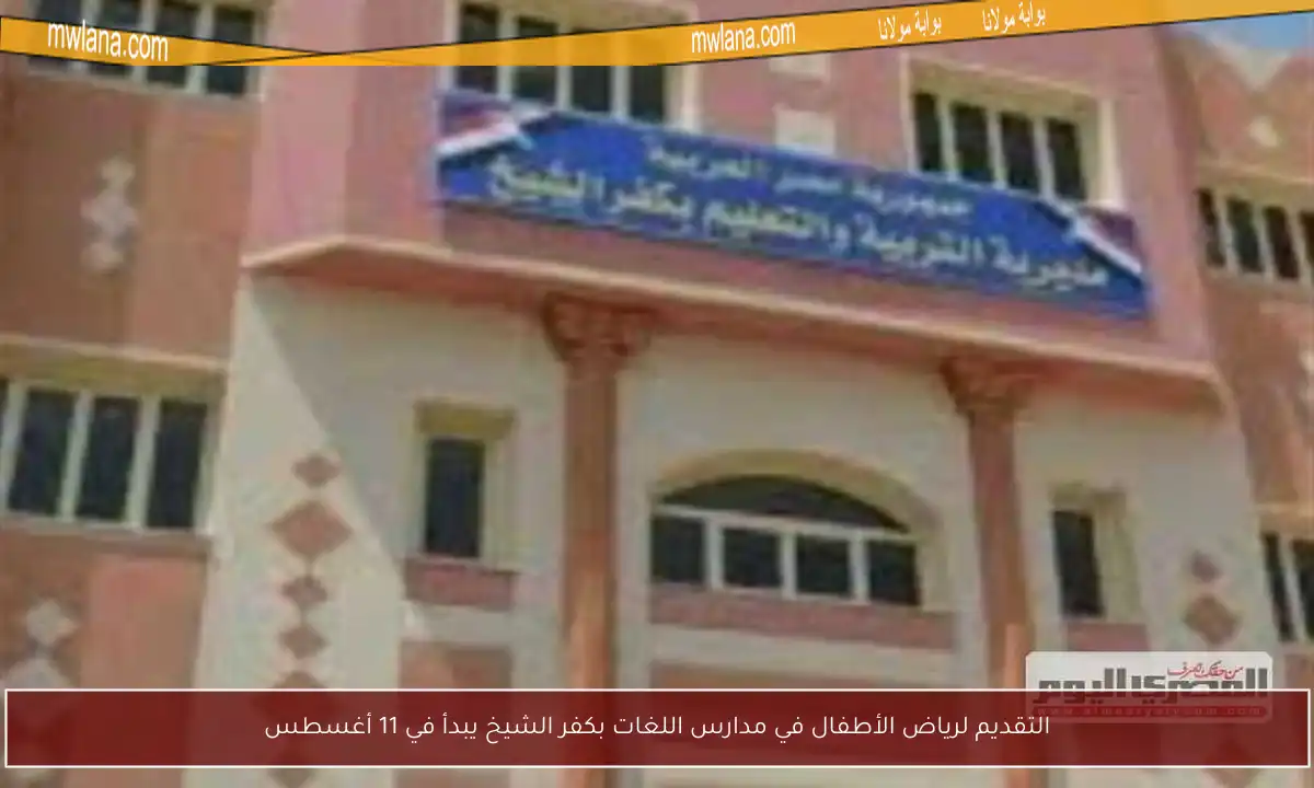 التقديم لرياض الأطفال في مدارس اللغات بكفر الشيخ يبدأ في 11 أغسطس
