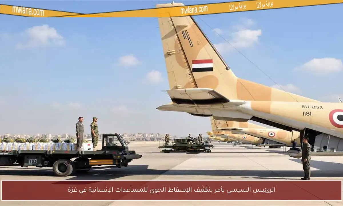الرئيس السيسي يأمر بتكثيف الإسقاط الجوي للمساعدات الإنسانية في غزة