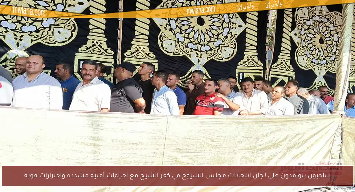 الناخبون يتوافدون على لجان انتخابات مجلس الشيوخ في كفر الشيخ مع إجراءات أمنية مشددة واحترازات قوية