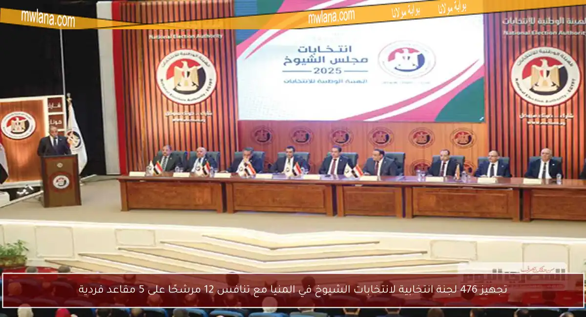 تجهيز 476 لجنة انتخابية لانتخابات الشيوخ في المنيا مع تنافس 12 مرشحًا على 5 مقاعد فردية
